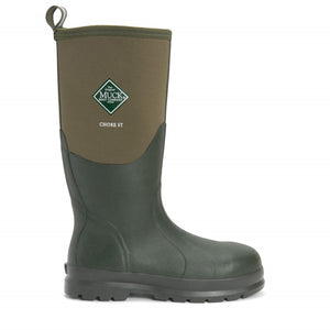 Unisex Chore Steel Toe Tall Boots Moss