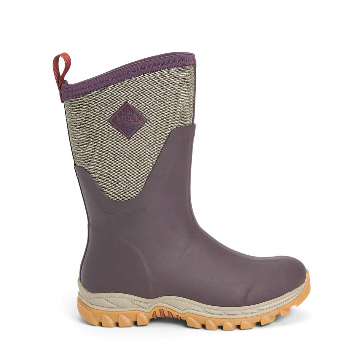 Women's Arctic Sport II Short Boots Wine Herringbone Print