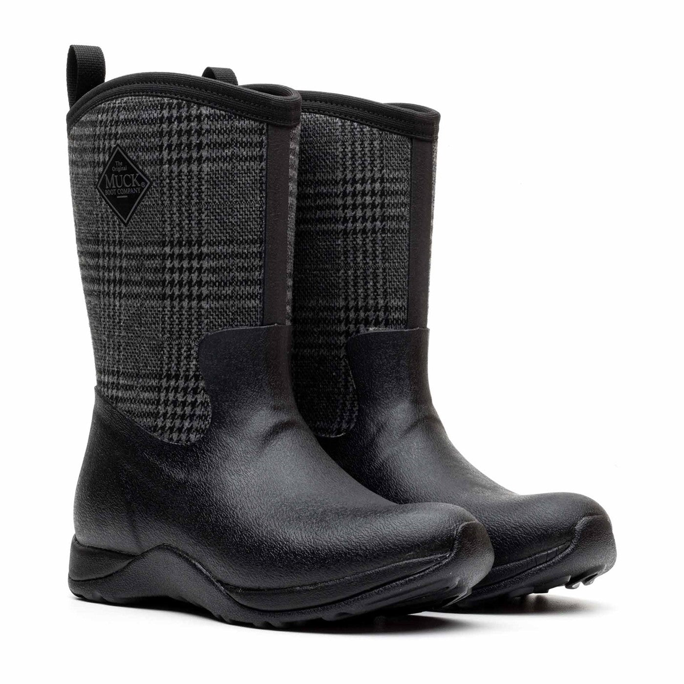 Muck Boots Arctic Weekend Short Boots Black Plaid