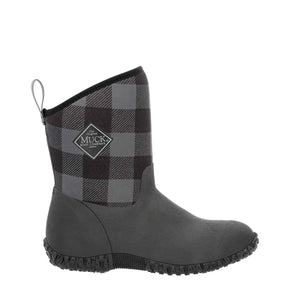 Women's RHS Muckster II Short Boots Black Grey Plaid Print