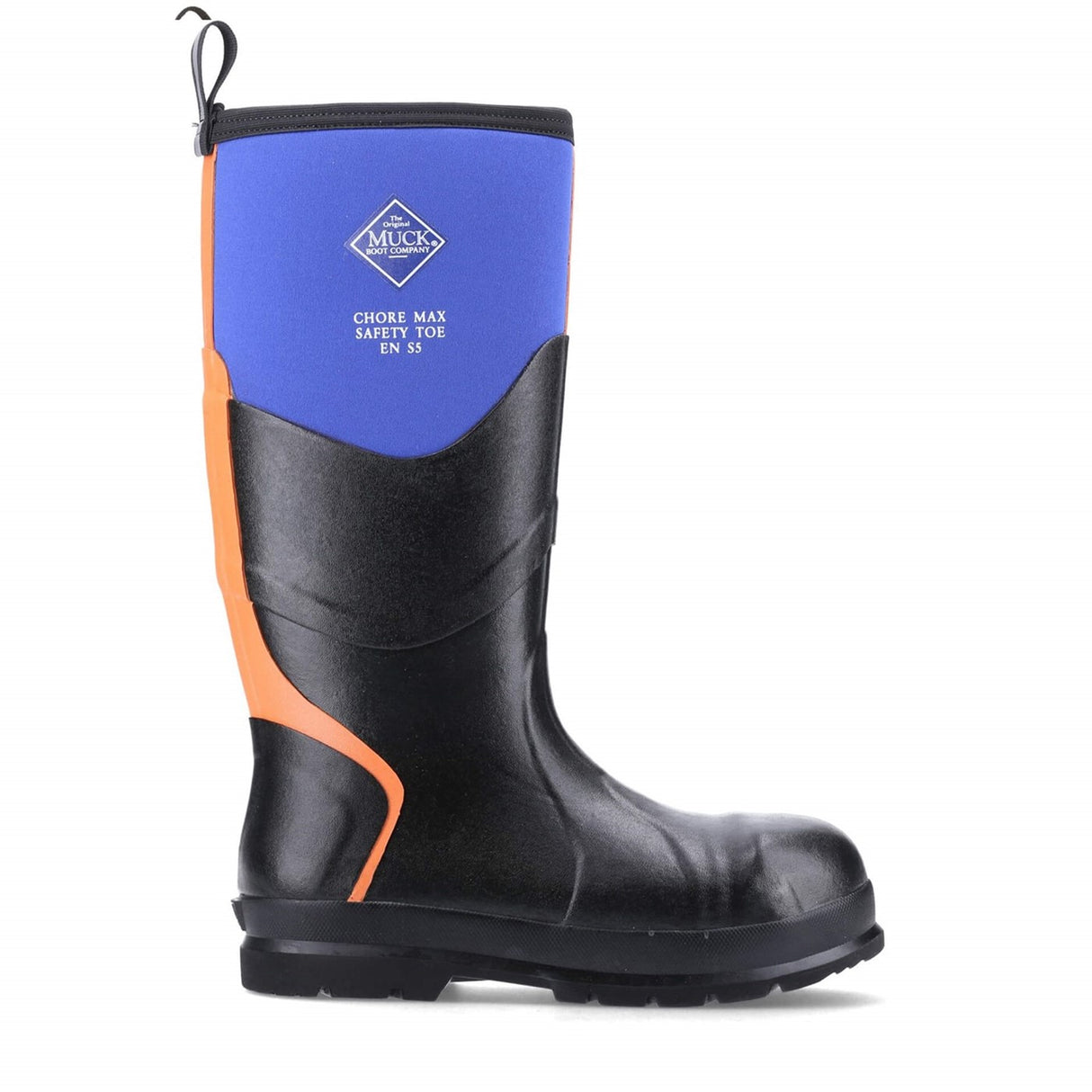 Unisex Chore Max Steel Toe S5 Tall Boots Blue Orange