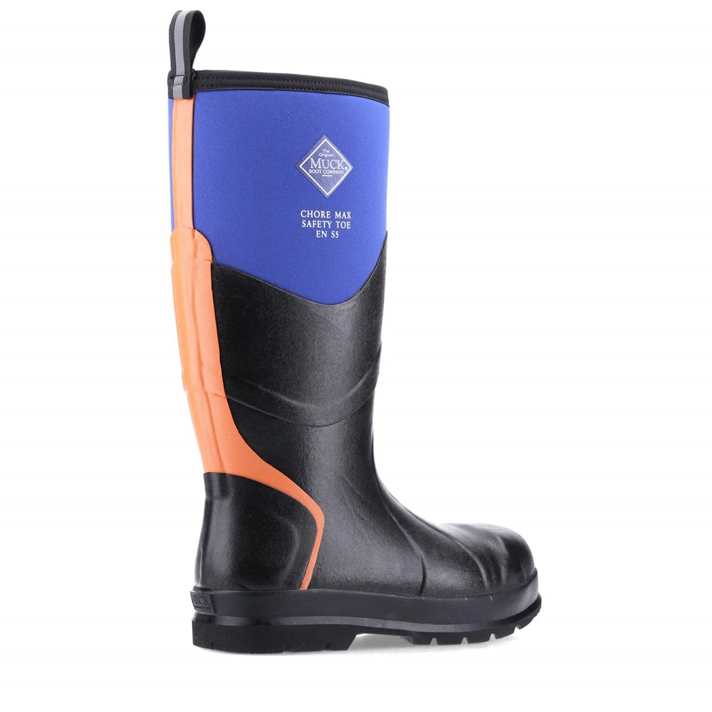 Muck Boots Chore Max Steel Toe S5 Tall Boots Blue Orange MuckbootUK