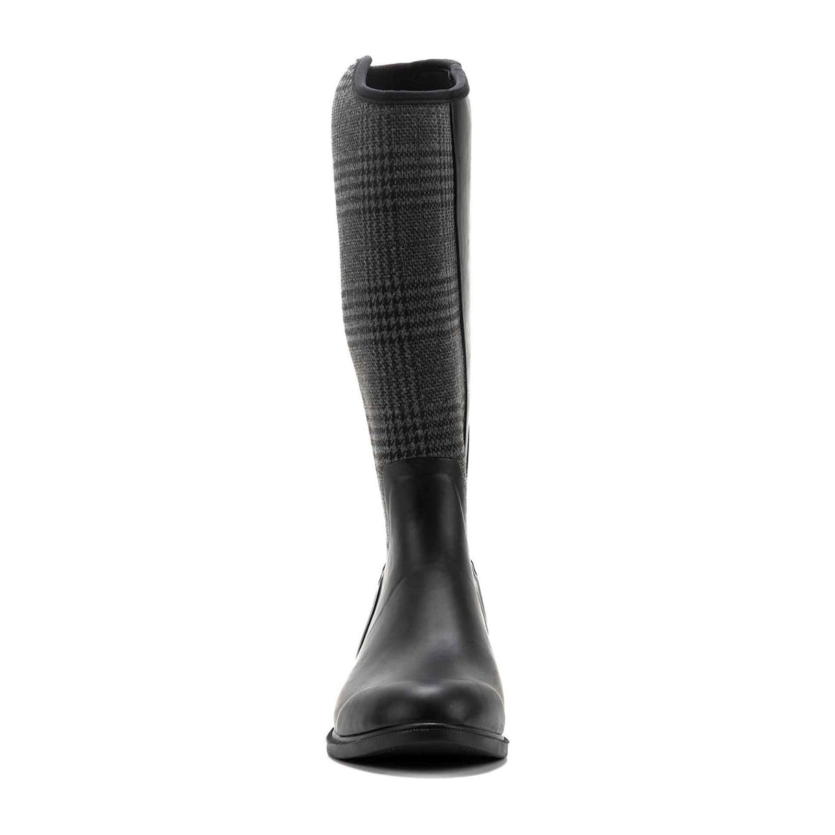 Women's Derby Tall Boots Black Plaid