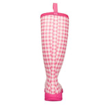 Women's Breezy Tall Boots Pink Gingham Print