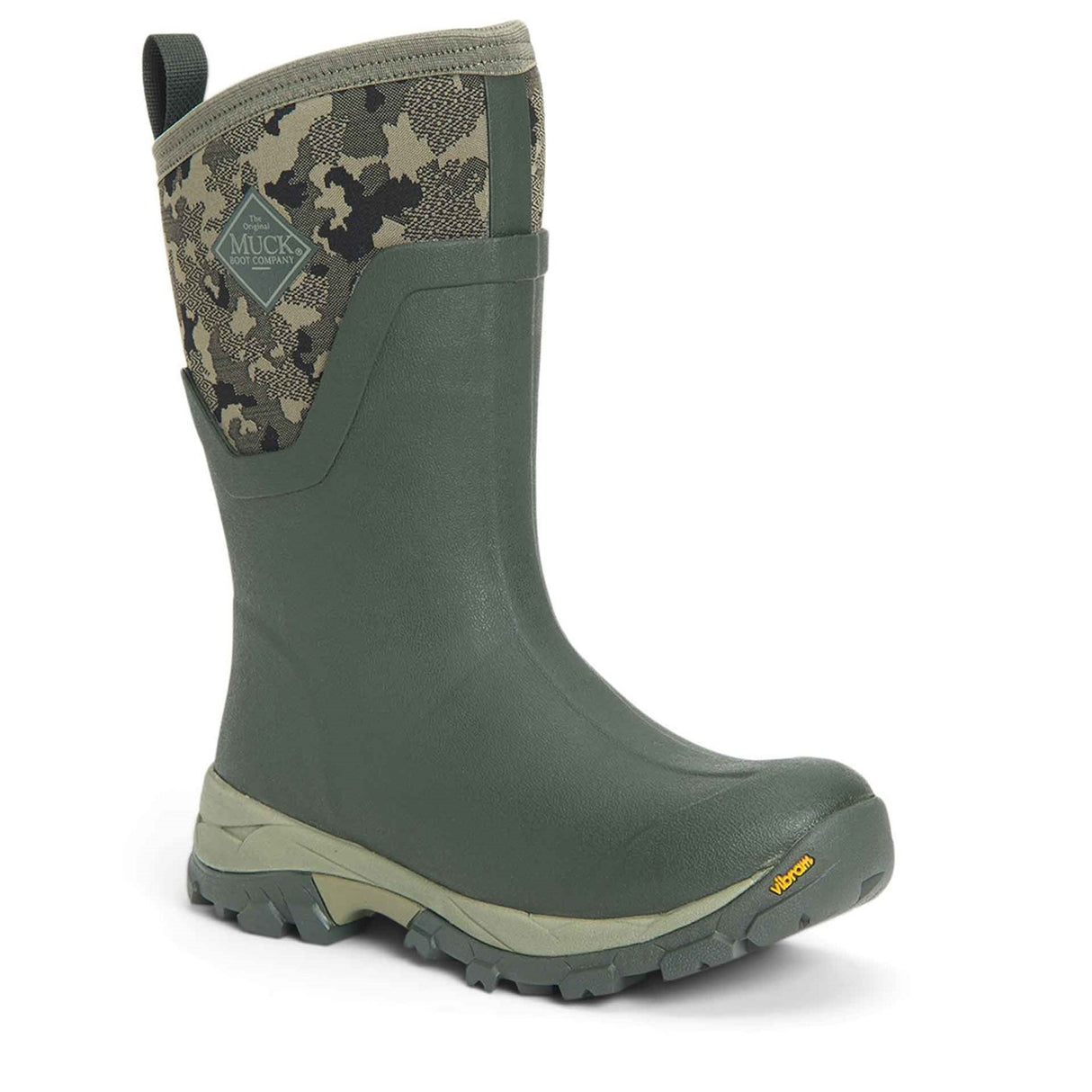 Women's Arctic Ice Vibram AG All Terrain Short Boots Moss Camo Print