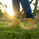 Women's Muck Originals Pull-On Ankle Boots Yellow Ditsy Dot Print