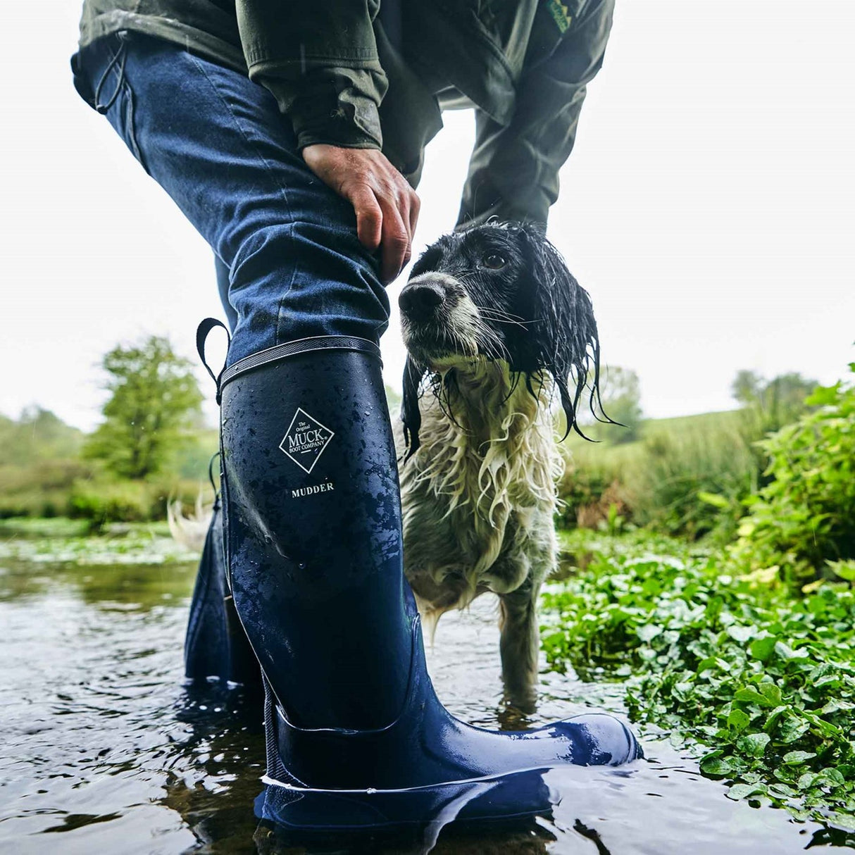 Unisex Mudder Tall Boots Navy