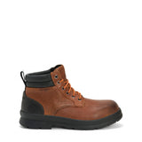 Men's Chore Farm Leather Lace-Up Safety Boots Caramel