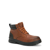 Men's Chore Farm Leather Lace-Up Safety Boots Caramel