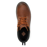 Men's Chore Farm Leather Lace-Up Safety Boots Caramel