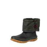 Unisex Forager Tall Boots Black Moss Green Waxed Canvas