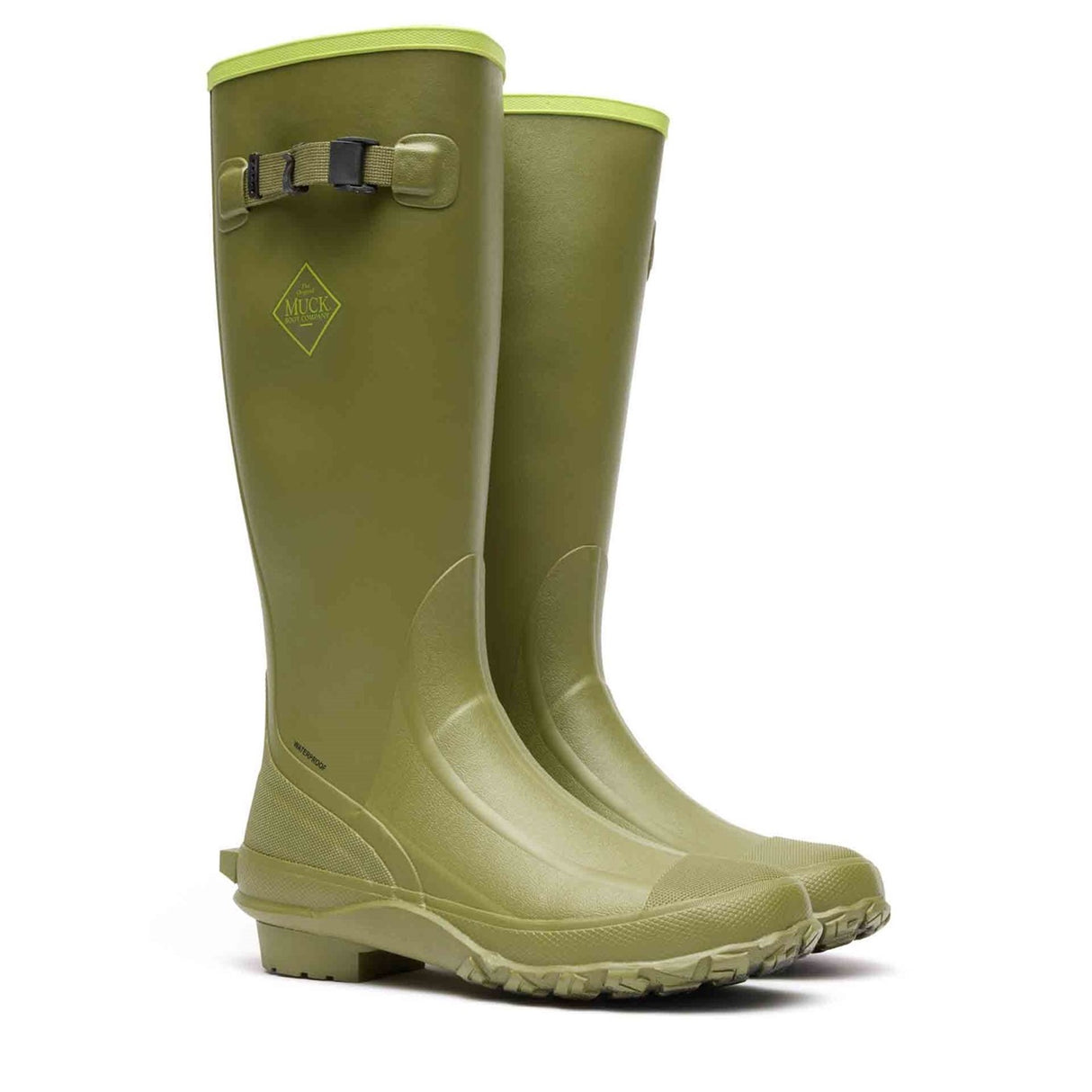 Muck Boots Harvester Tall Boots in Olive Lime Green