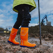 Men's Muck Grit S5 Tall Boots Orange Blue