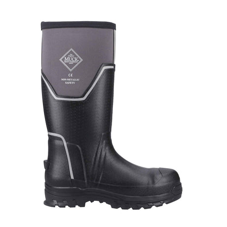 Men's Muck Grit S5 Tall Boots Black Grey