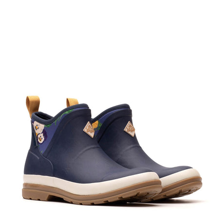 Women's Muck Originals Pull-On Ankle Boots Navy Floral Print