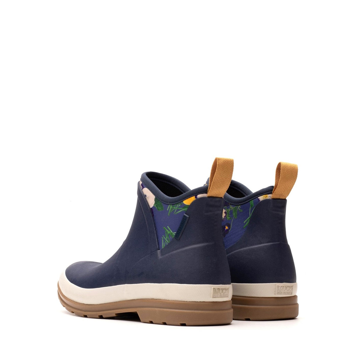 Women's Muck Originals Pull-On Ankle Boots Navy Floral Print