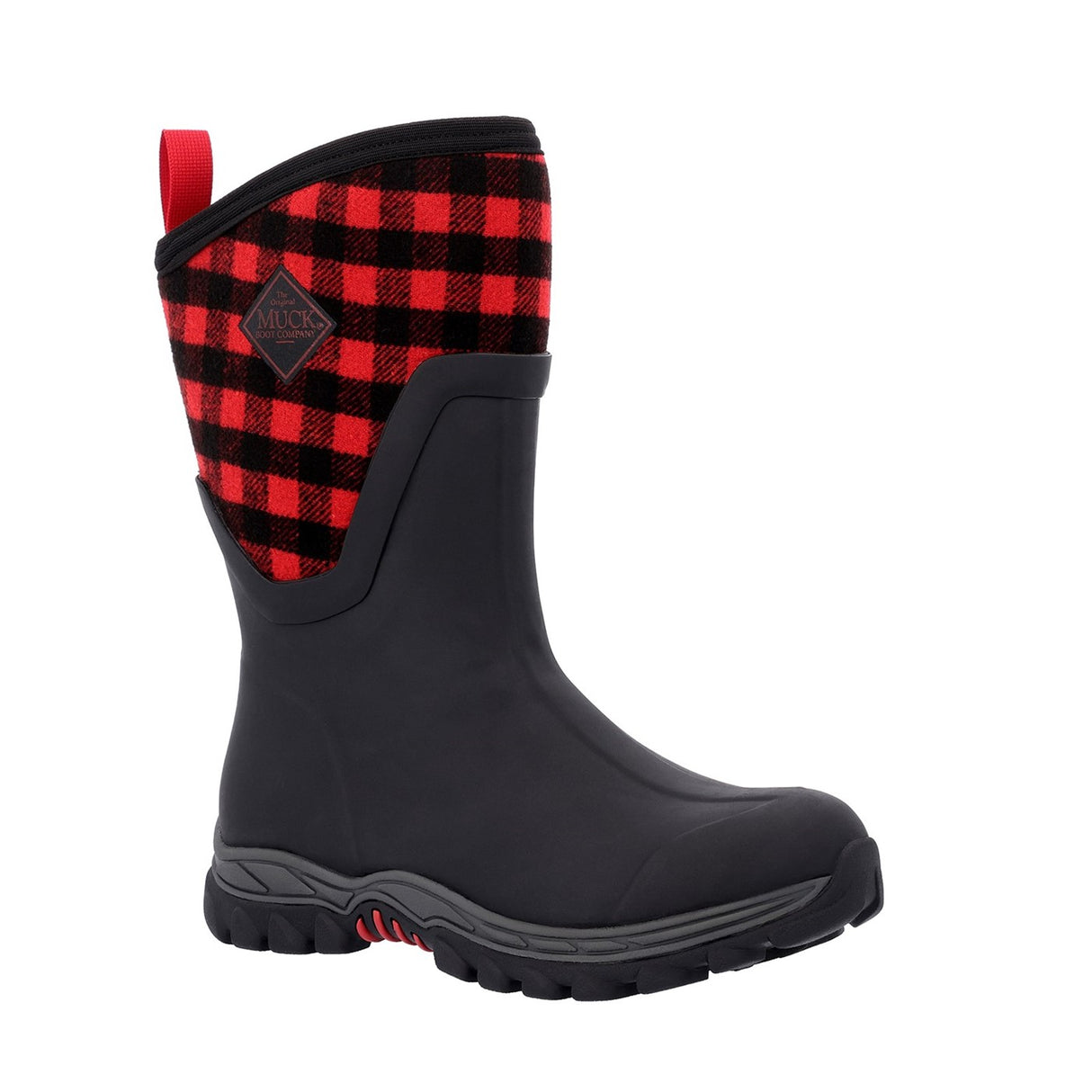 Women's Arctic Sport II Short Boots Black Buffalo Plaid Print