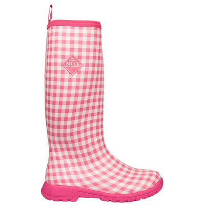 Women's Breezy Tall Boots Pink Gingham Print