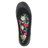 Women's RHS Muckster II Flats Black with Night Floral Print