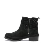 Women's Liberty Perforated Leather Ankle Boots Black