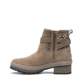 Women's Liberty Perforated Leather Ankle Boots Taupe