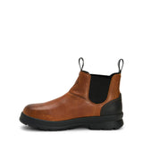 Men's Chore Farm Leather Chelsea Safety Boots Caramel