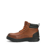 Men's Chore Farm Leather Lace-Up Safety Boots Caramel
