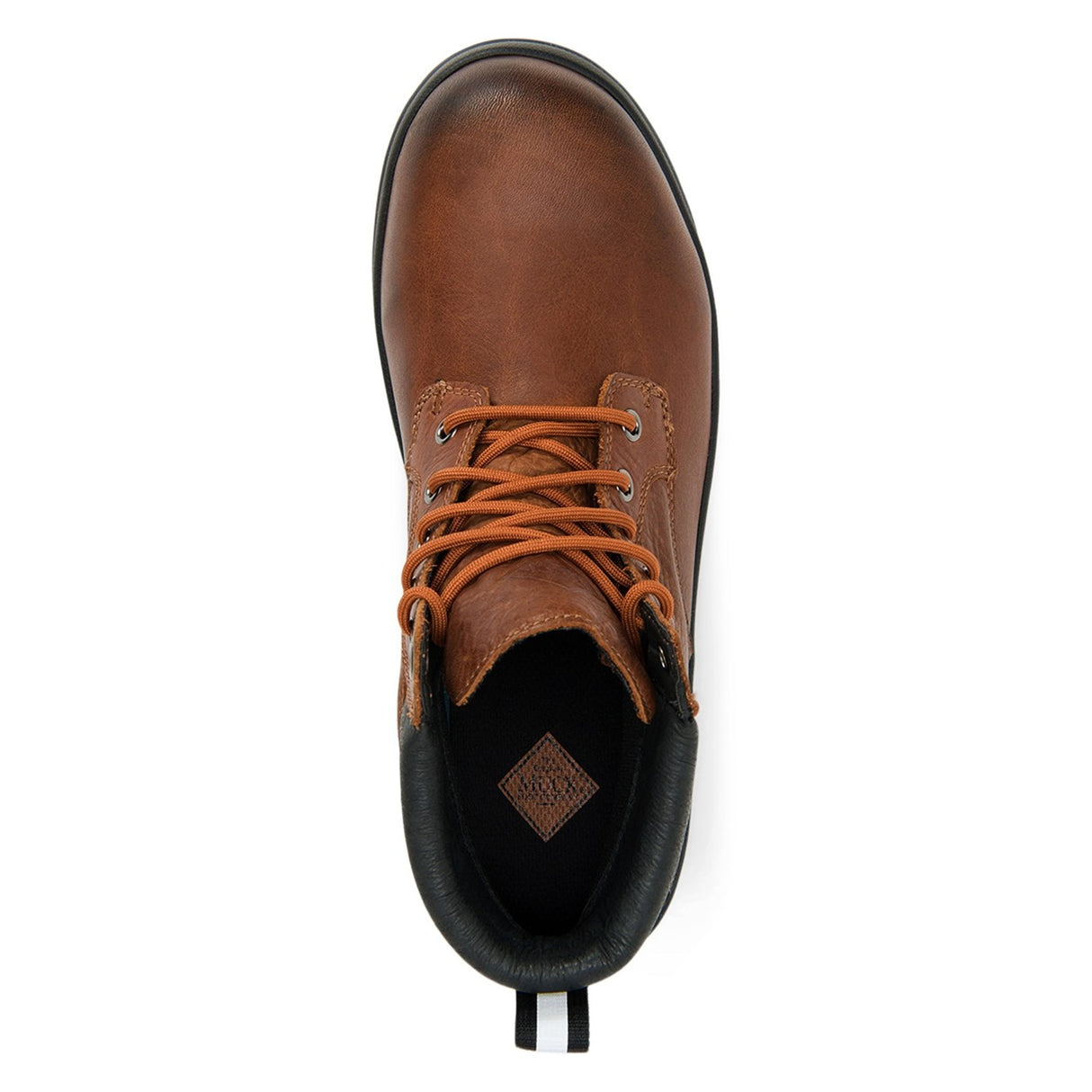 Men's Chore Farm Leather Lace-Up Safety Boots Caramel