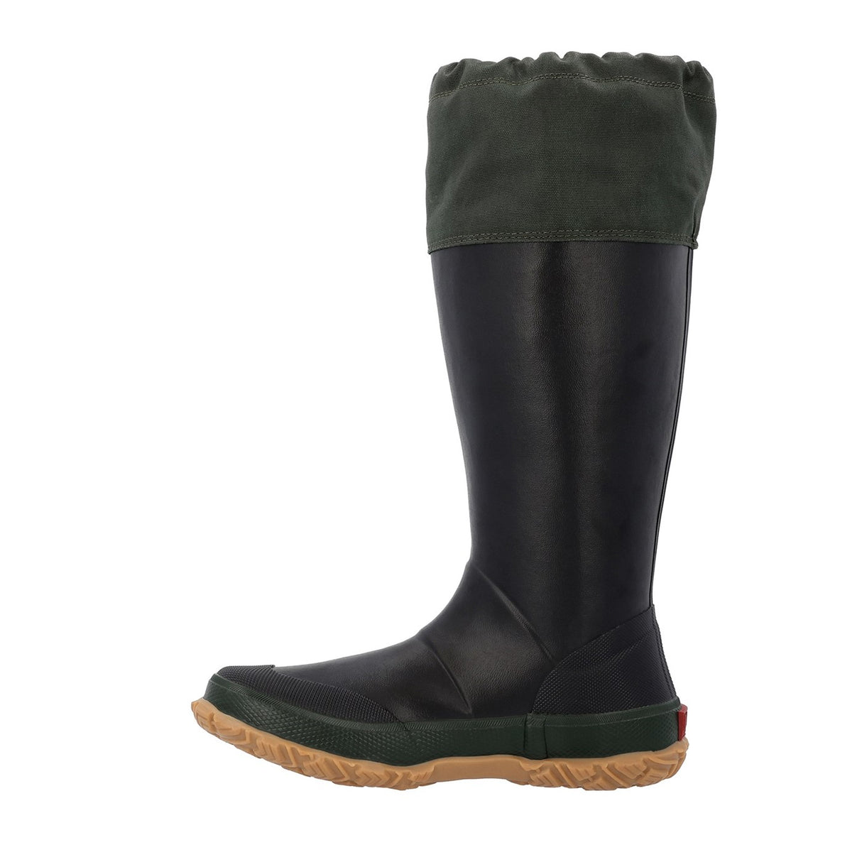 Unisex Forager Tall Boots Black Moss Green Waxed Canvas